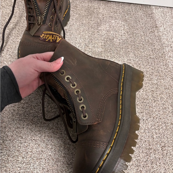 Dr. Martens Jayden Platform Brown Leather Women's size 39/8 - Picture 8 of 9